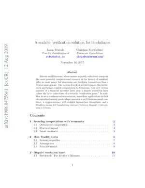 PDF文檔封面 - TrueBit：區塊鏈的可擴展驗證解決方案